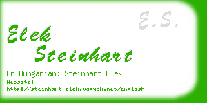 elek steinhart business card